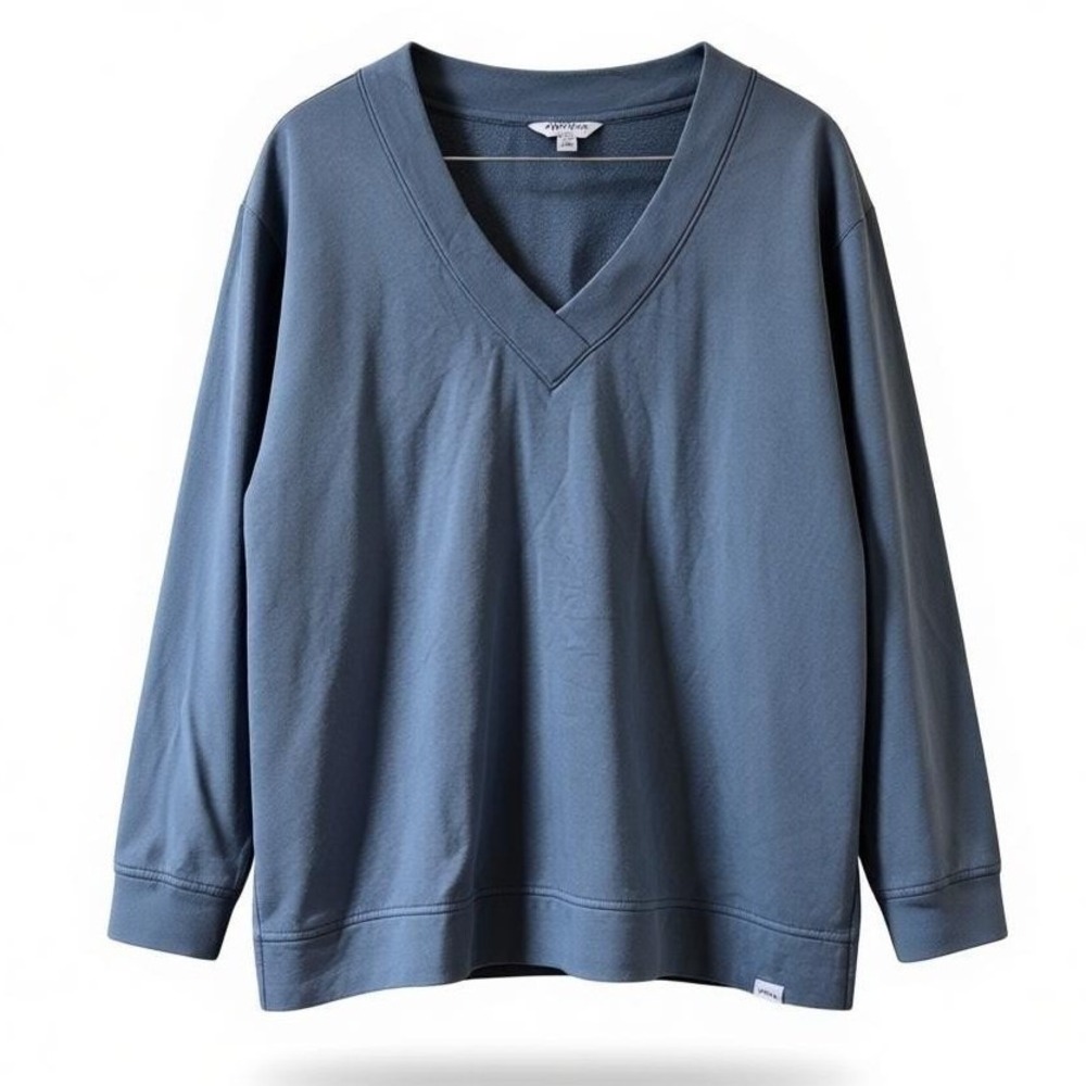 Orvis Women's Long Sleeve Blue Modal Blend Top Size‎ Large Soft Lightweight Tee